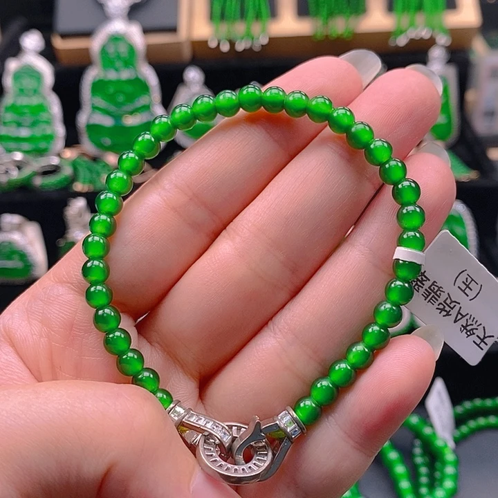 翡翠未镶嵌手链245689