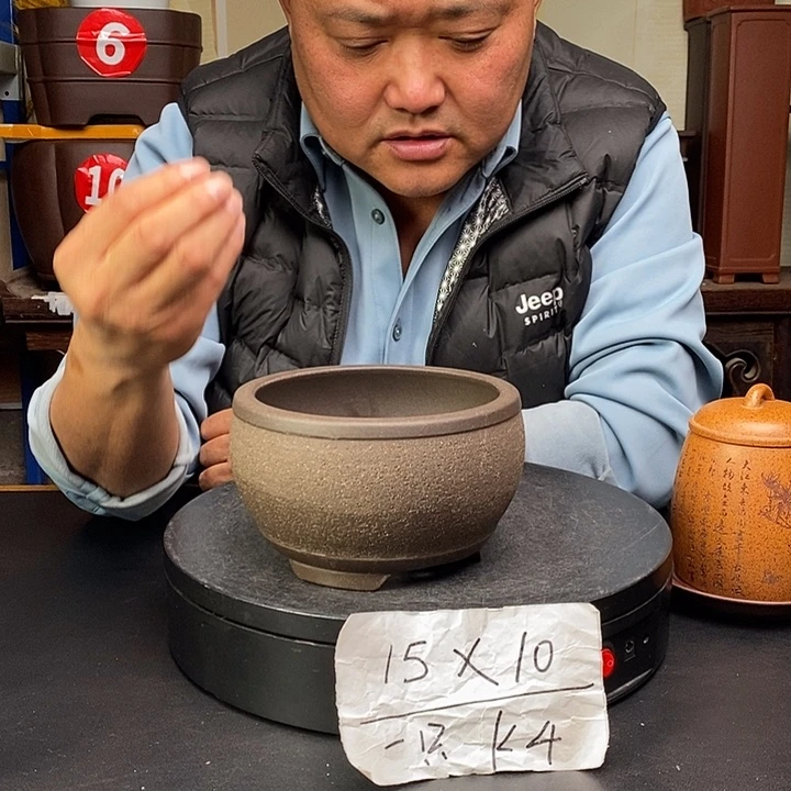 紫砂花盆货号一只K6