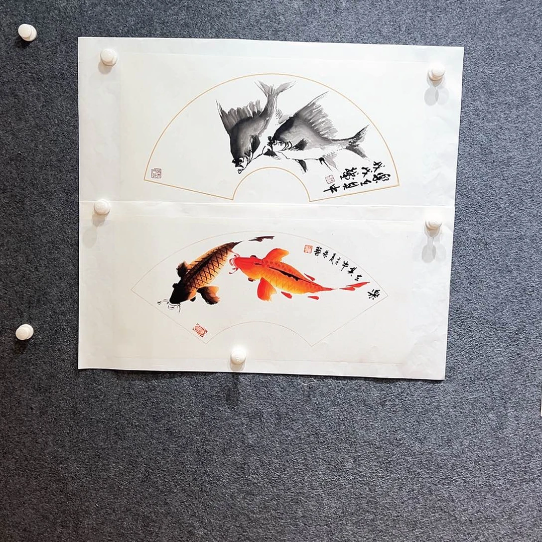 国画纯手绘鱼系列