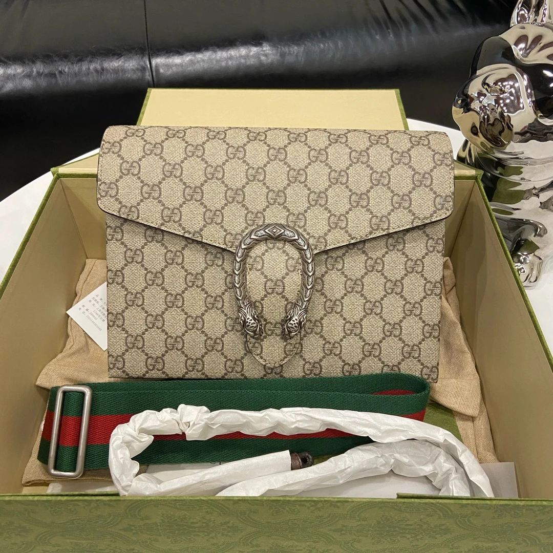 99新 GUCCI/古驰 满logo酒神woc邮差包/闲置