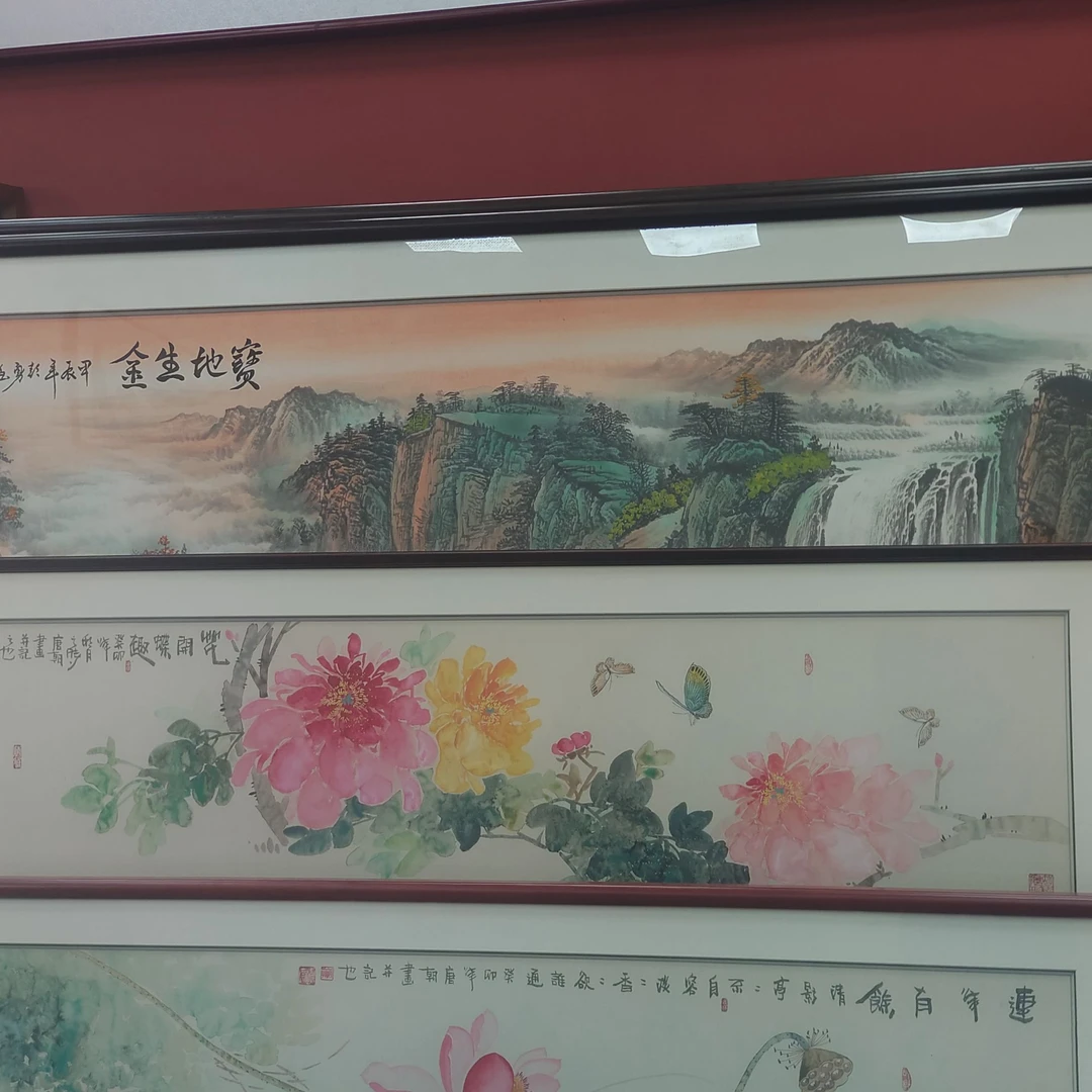 手绘唐【花开蝶趣】经典外框尺寸