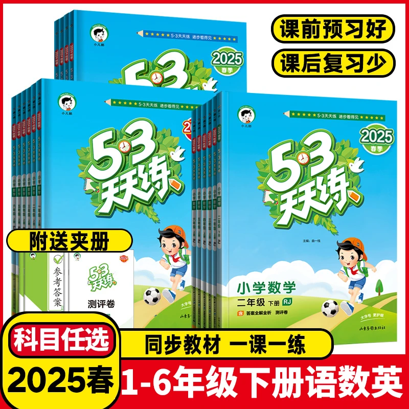 （五三）25春《5.3》天天练下册  人教版RJ 数学英语一二三四五六年级