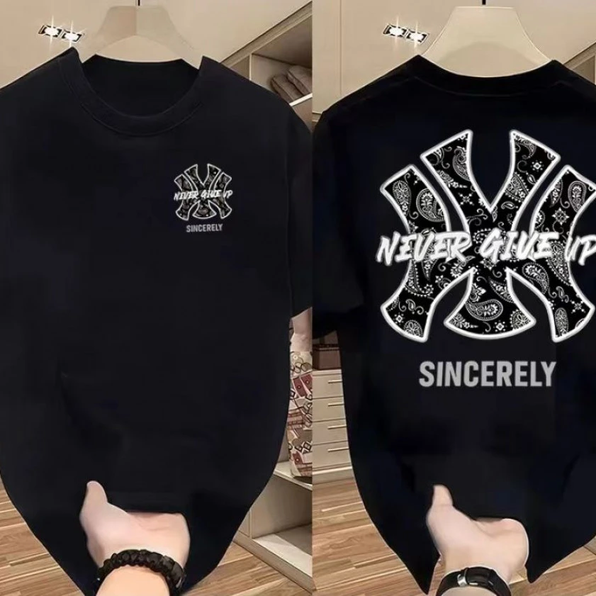 【一折粉丝福利】潮牌男女同款圆领百搭T恤-双