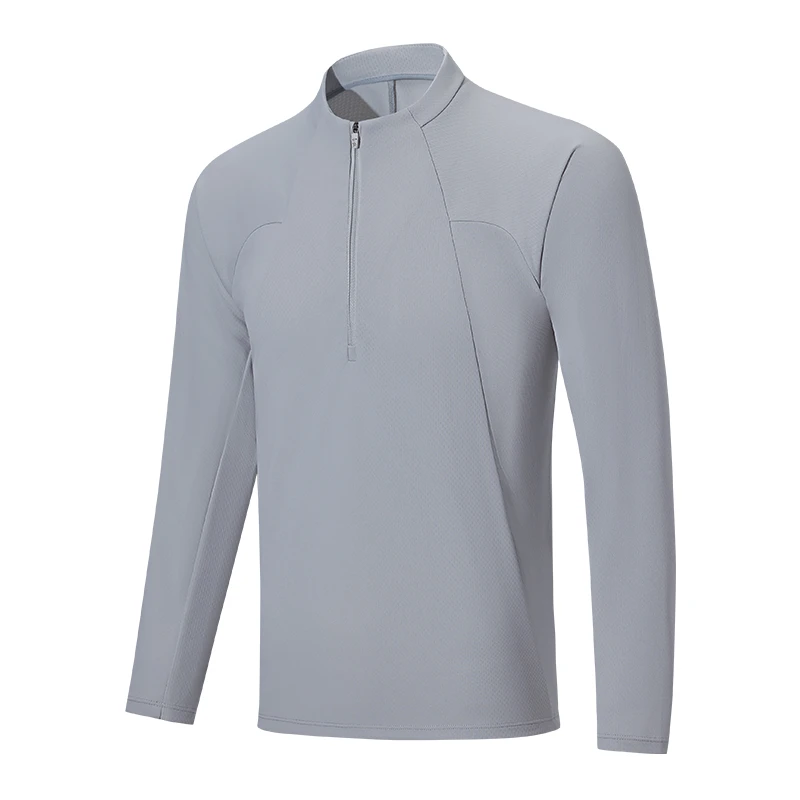 摩登森林男神户外长袖健身休闲透气春夏男款6082上衣男士立领服装