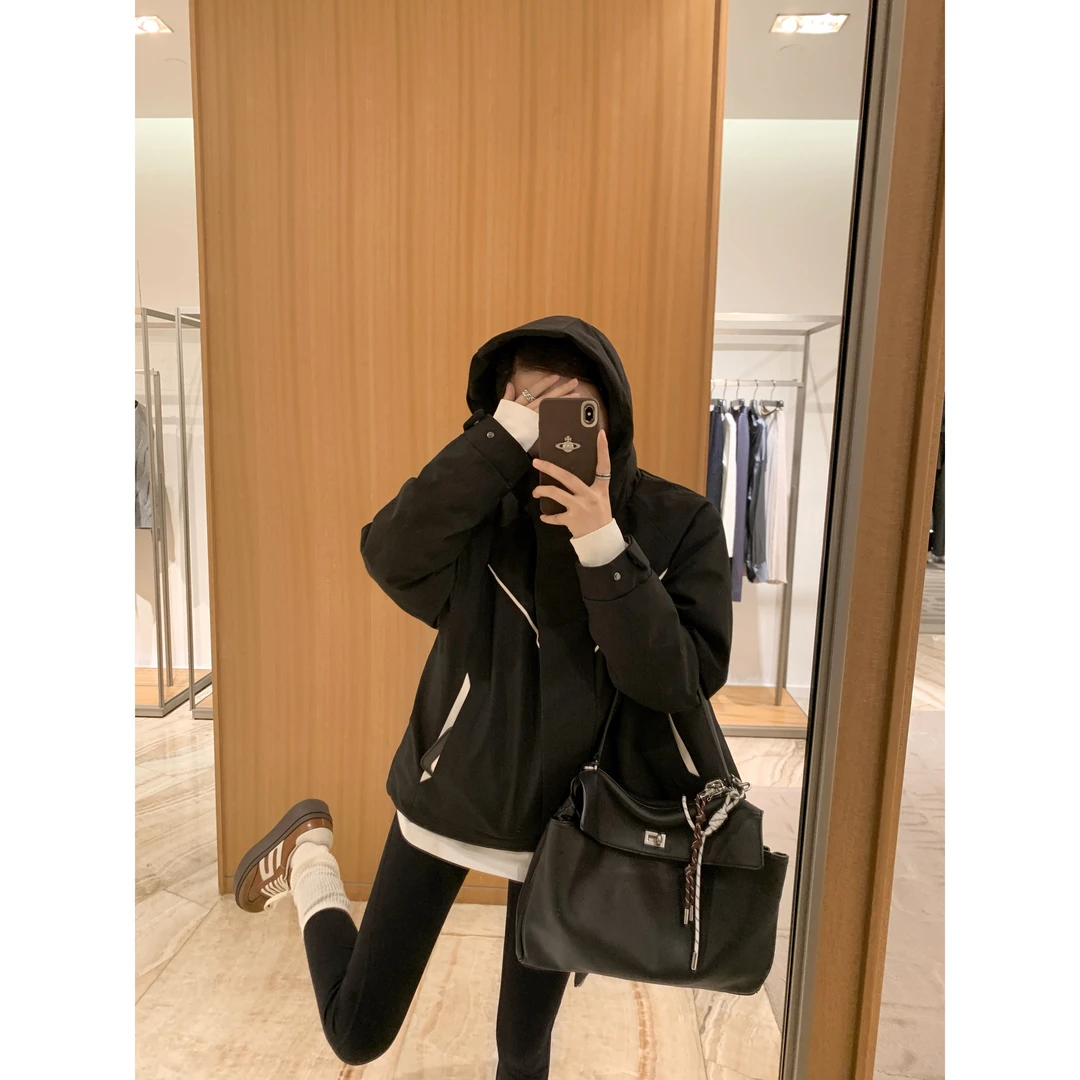 【入秋福利】保暖系列丨90白鹅绒丨白条短款羽绒外套女 M3316003