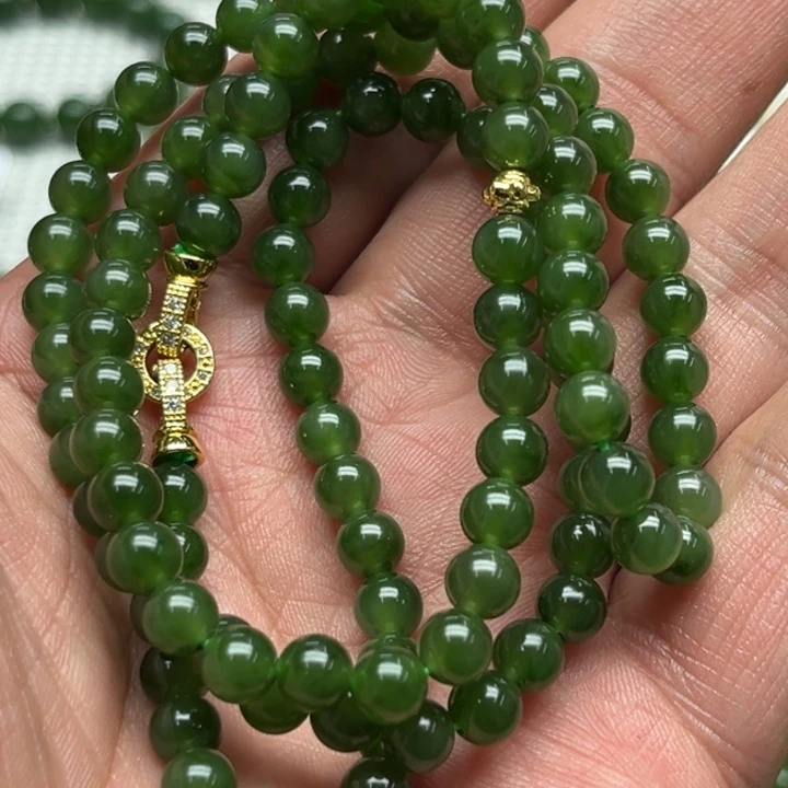 和田玉（碧玉）项链未镶嵌赵*呀