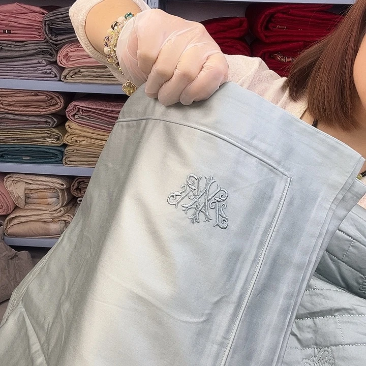 棉棉绿色纯棉玉麒麟标准床盖3件