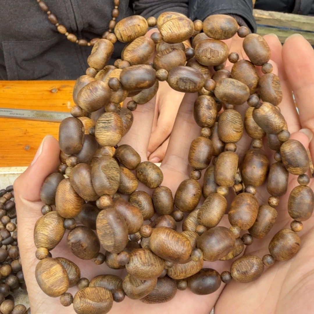 沉香手串多圈留疤37克白奇多样性发一