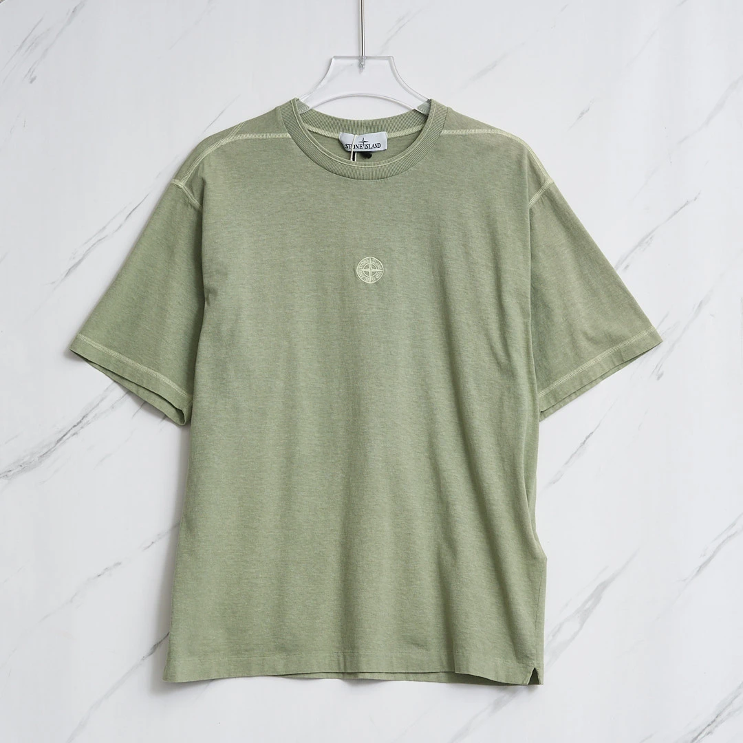 全新未使用 STONE ISLAND SINCE/石岛 男士徽标刺绣T恤S9BU00025