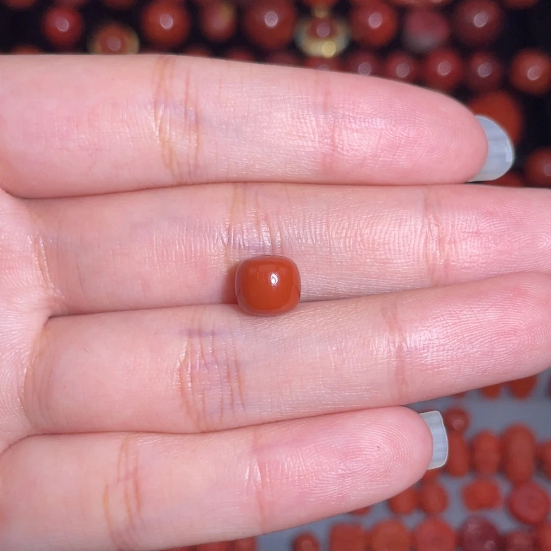 南红玛瑙未镶嵌瓦西老型8mm
