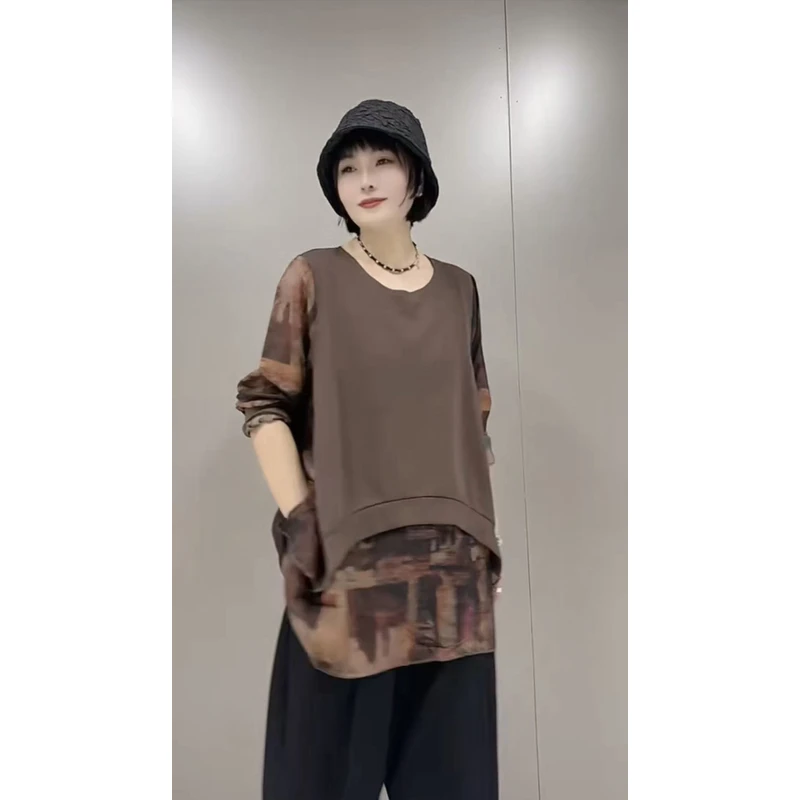 C19-春秋女士假两件打底衫