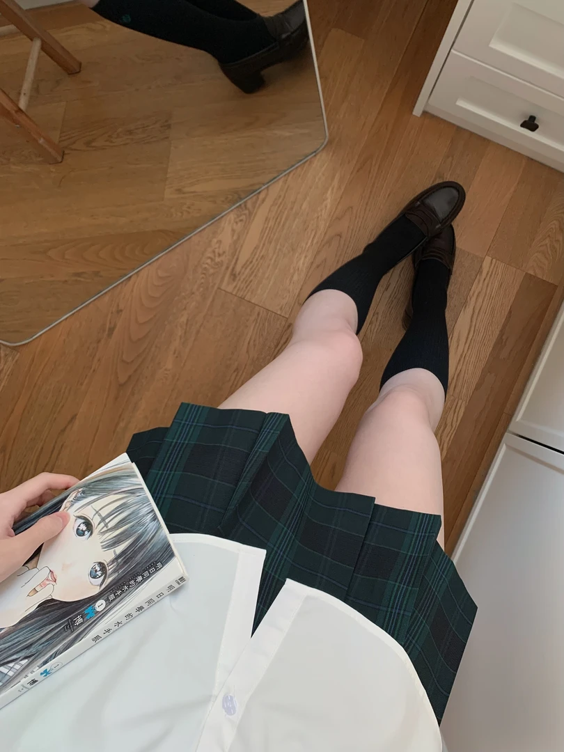 松竹/零度句号原创正版jk制服校供感箱褶裙日系格裙学院风百褶裙