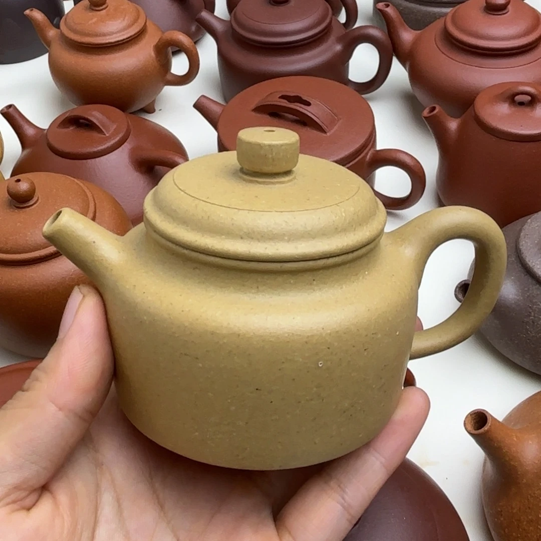 c****茶壶紫砂梨皮绿泥德钟150cc微瑕
