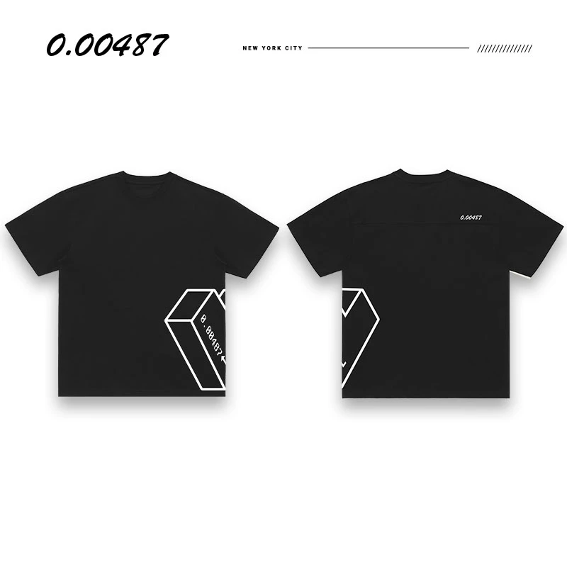 夏季短袖日常T恤宽松百搭黑色