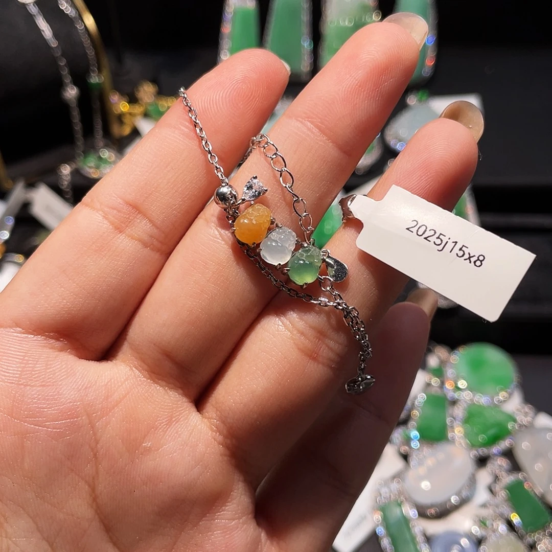 翡翠银S925镶嵌颈饰