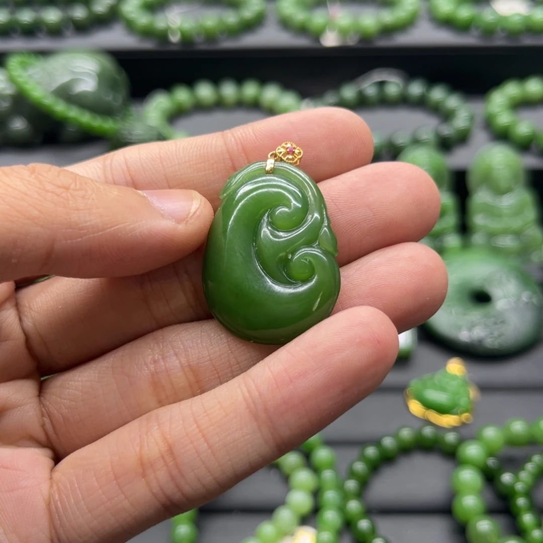 和田玉（碧玉）手链未镶嵌