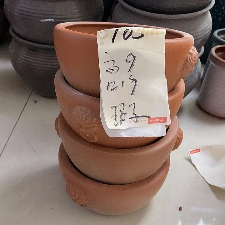 粗陶红陶绿植花盆775