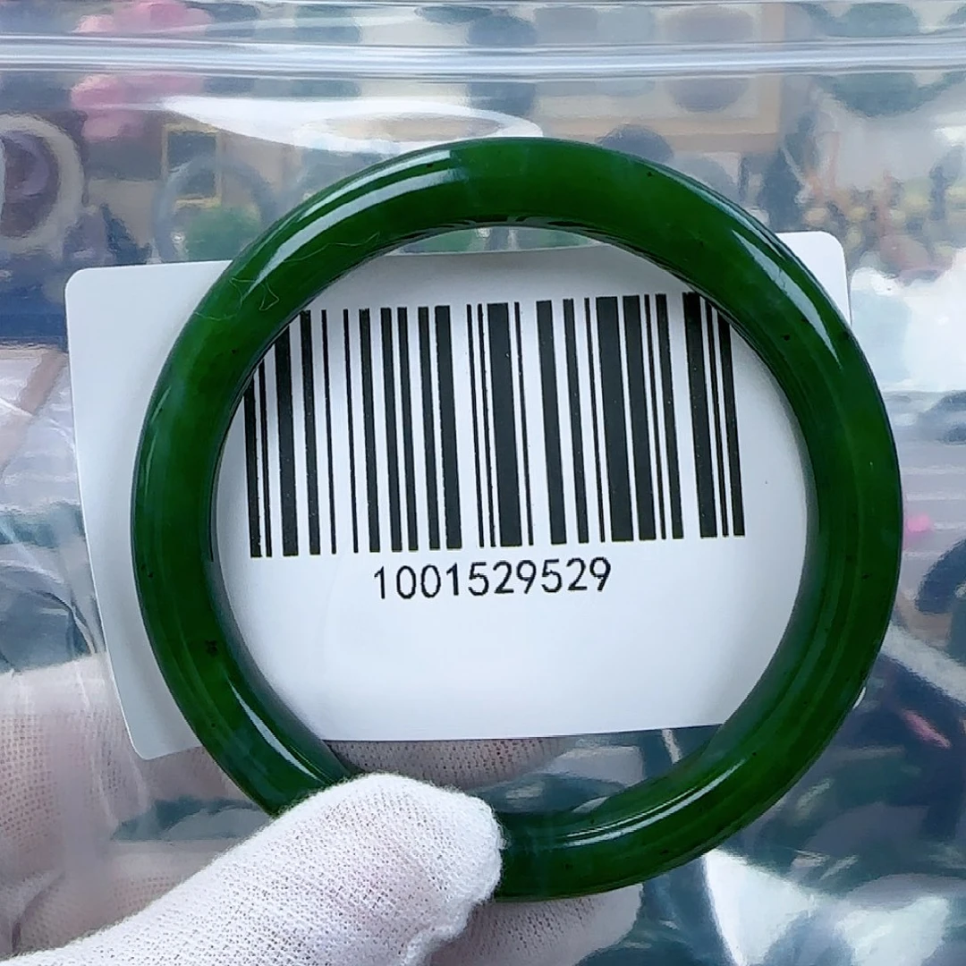 和田玉（碧玉）手镯未镶嵌微瑕5859