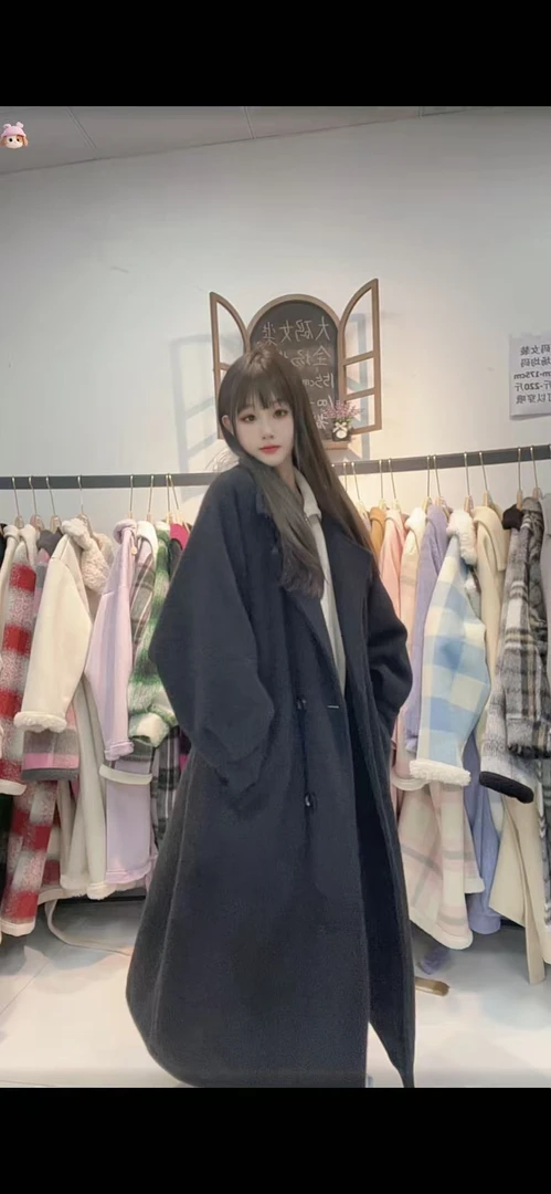 【N101-N163】冬季新款女装大衣  手工缝制H型显瘦长款保暖通勤外套