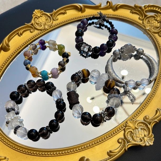 【拆三选一】天然水晶玉石DIY手串多样性发