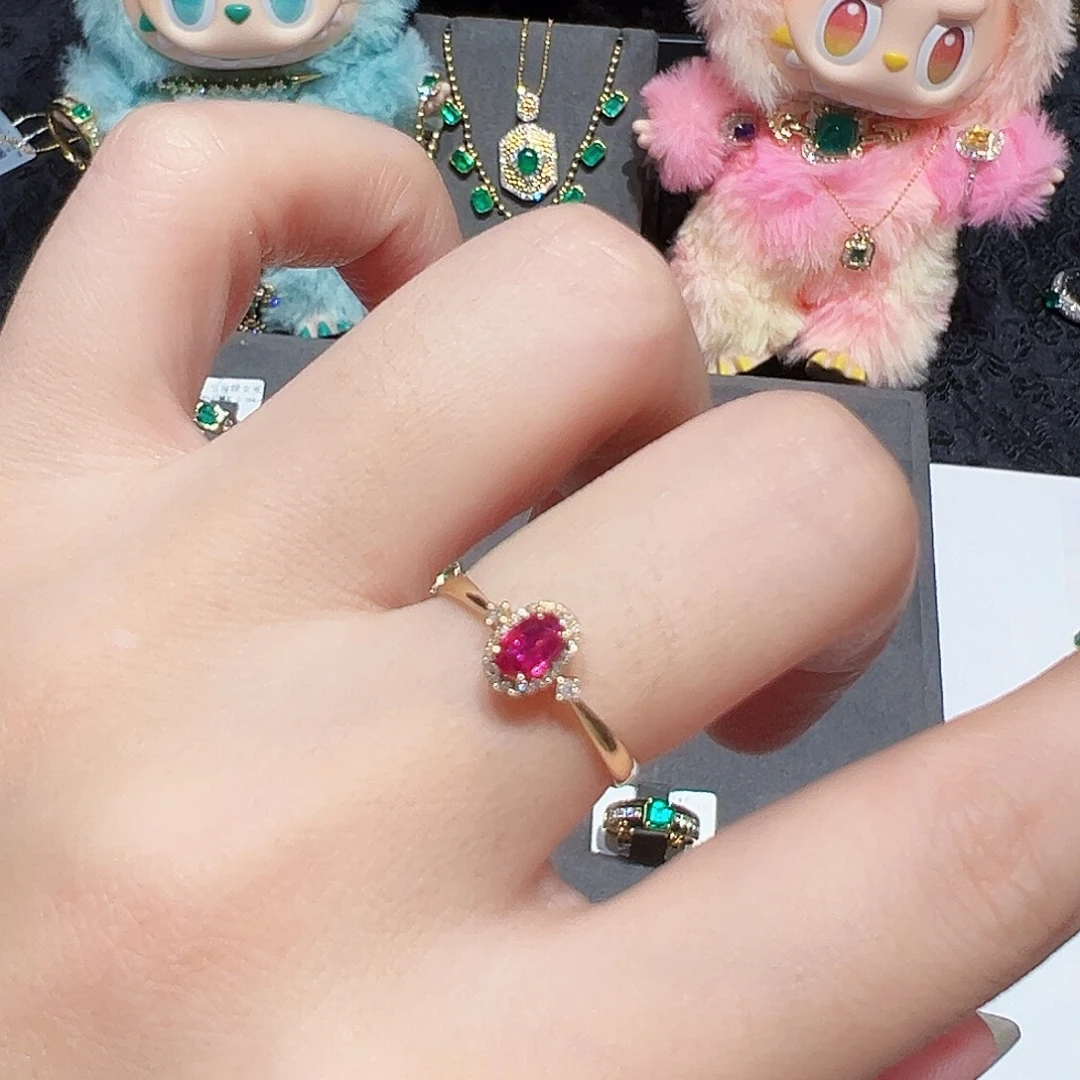 戒指红宝石18K金镶嵌