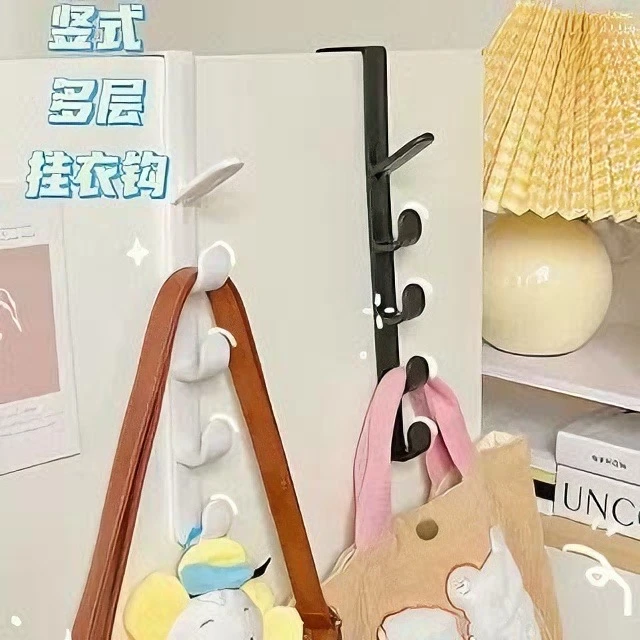 门后长排挂钩包包挂架ins宿舍收纳挂衣架壁挂置物架帽子收纳神器