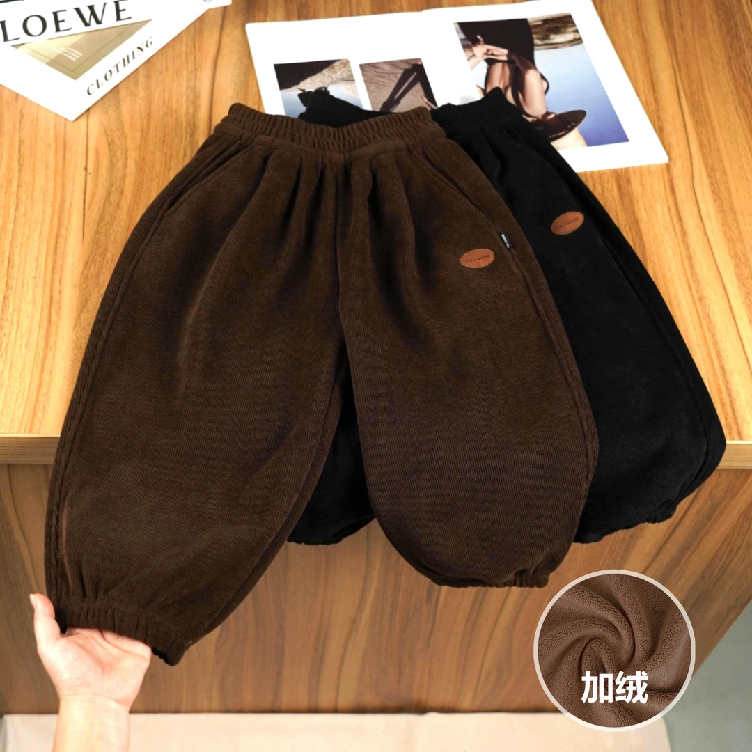 男女童长裤宽松木棉休闲裤春款男童裤子韩版儿童长裤