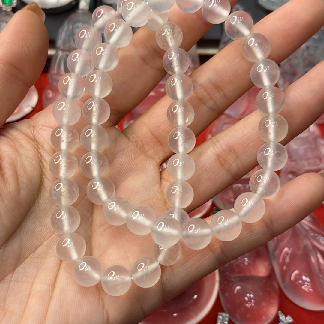 石英质玉未镶嵌手串卡8+