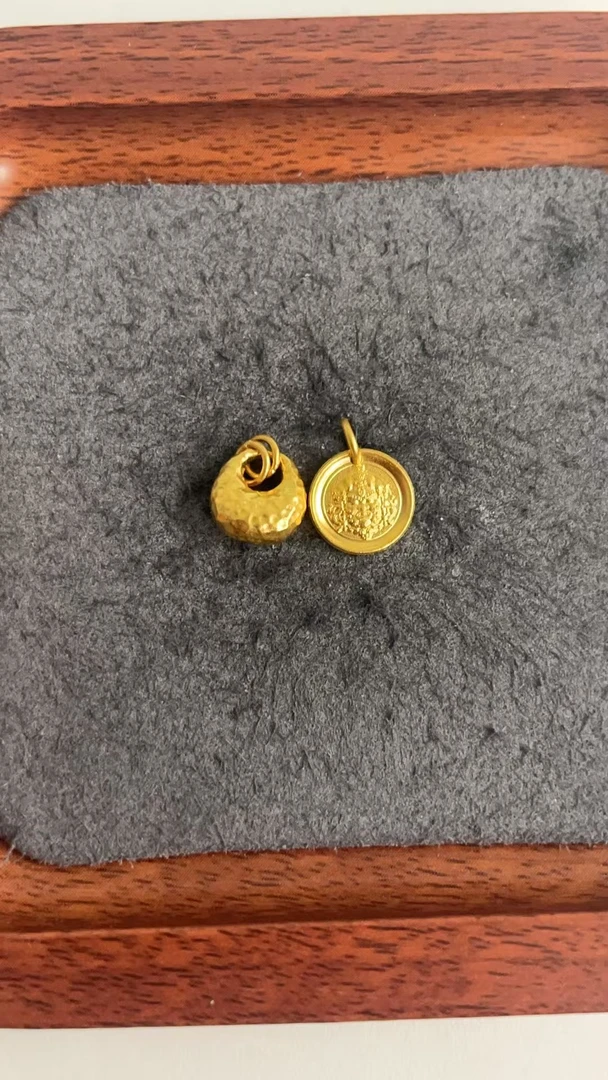足金999 古法工艺黄财神金坨