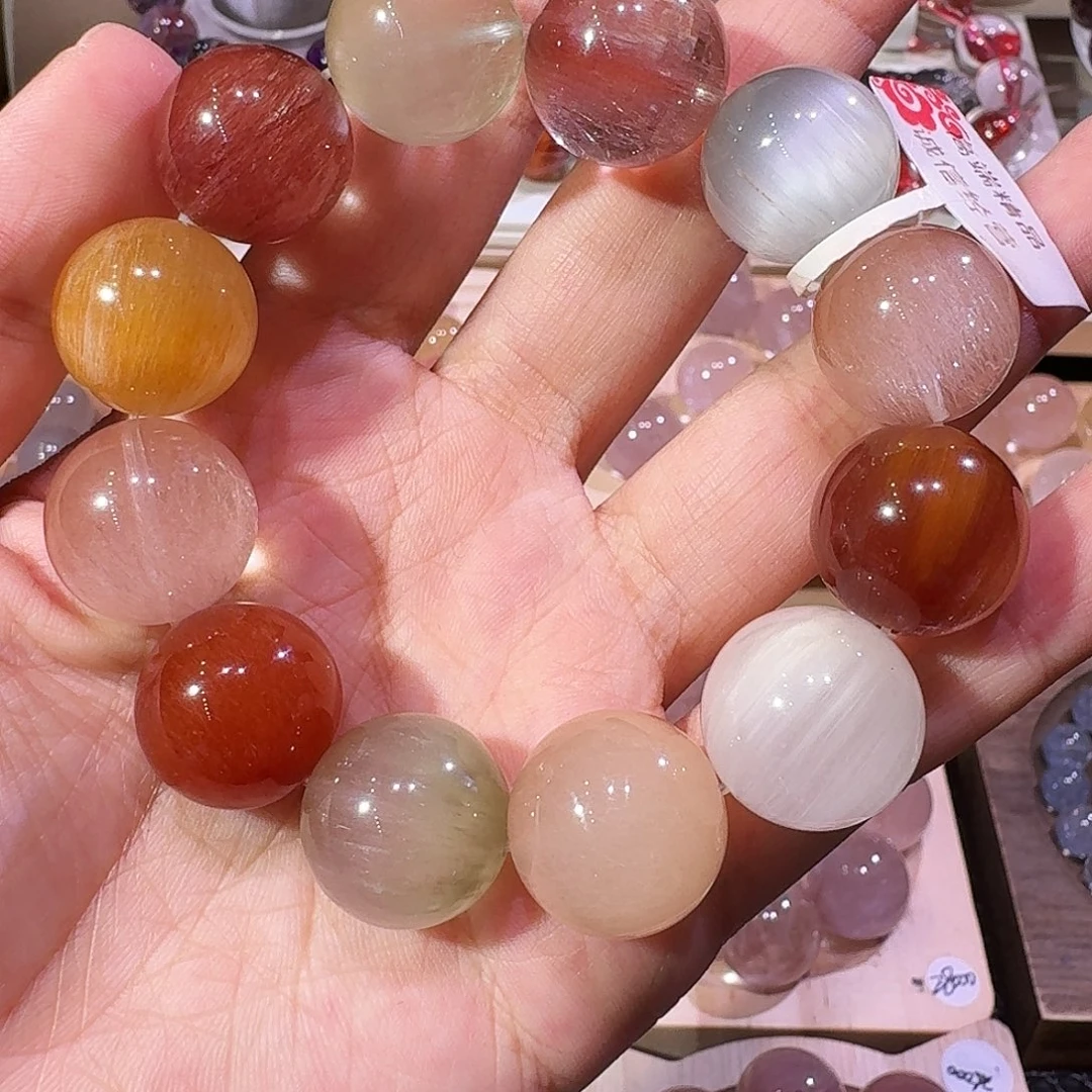 手链水晶未镶嵌天然水晶兔毛手串