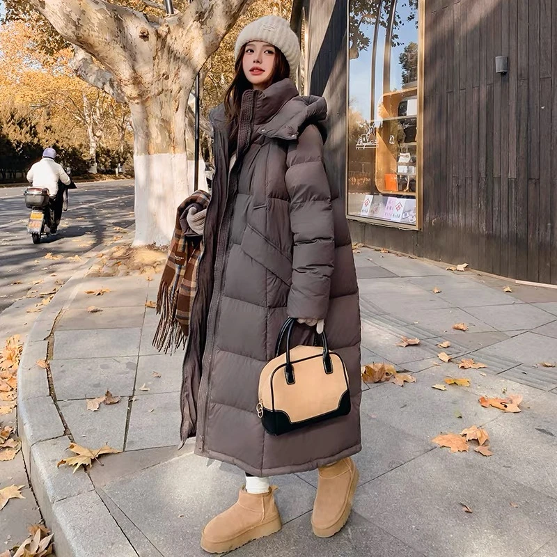 A50-咖色常规款款潮流女韩版时尚连羽绒服