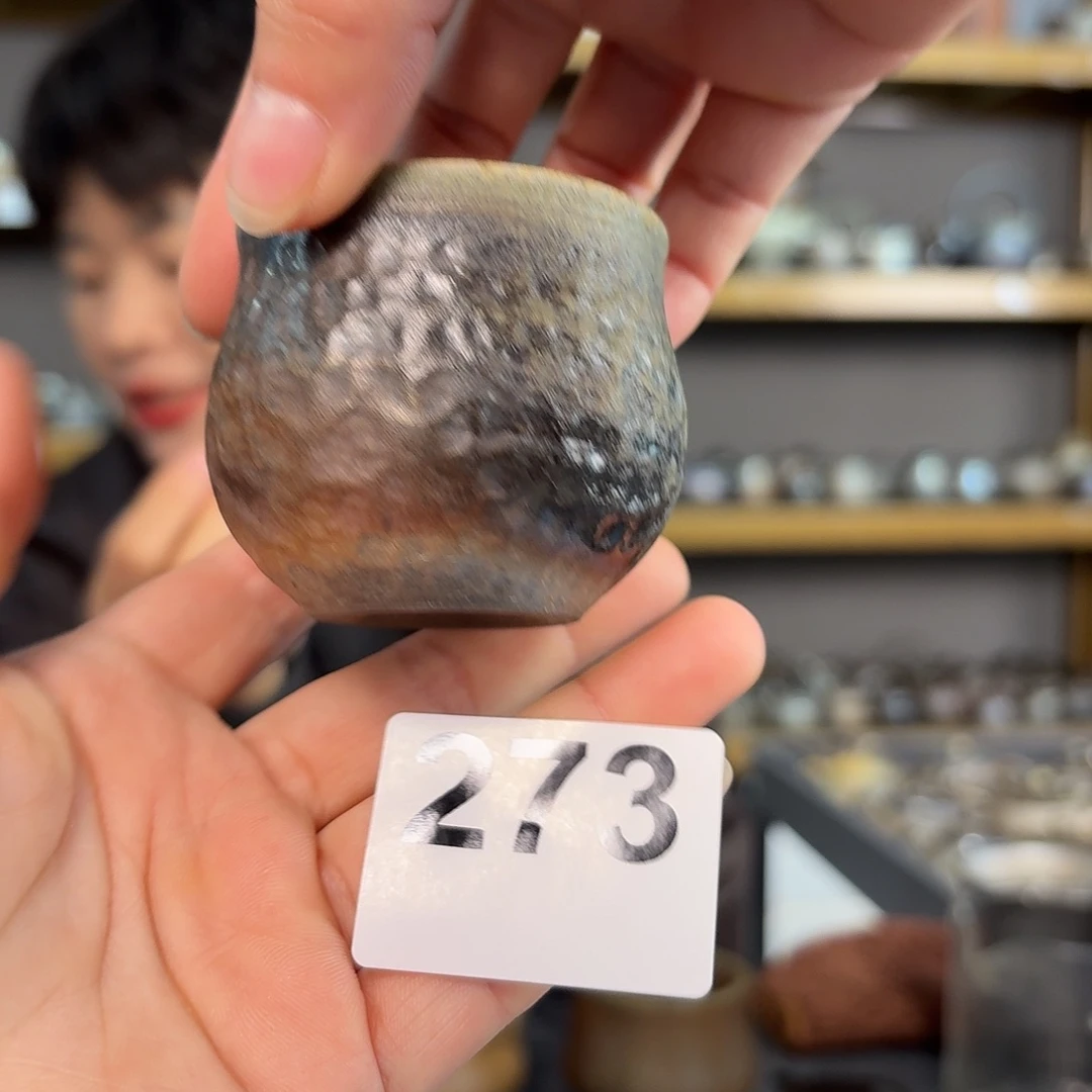 坭兴陶柴烧全手工原矿泥料杯60毫升