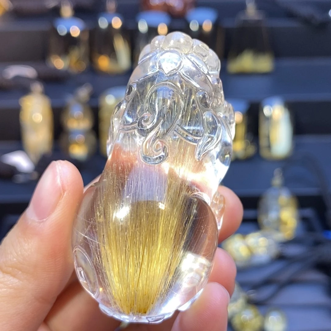 颈饰未镶嵌水晶等**旗高品质发晶貔貅吊坠