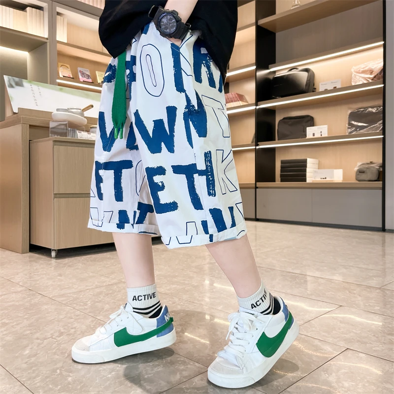 男童夏装短裤沙滩裤新款儿童夏季薄款七分裤TH903