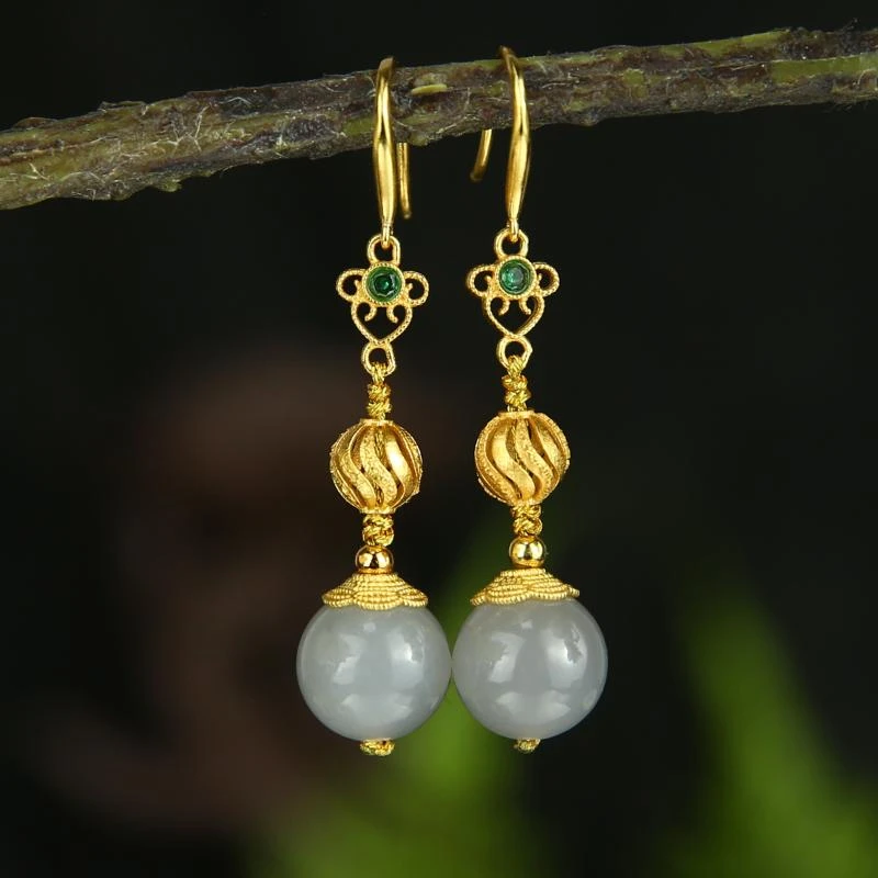 【年底狂欢】和田玉烟紫耳环（发一件）