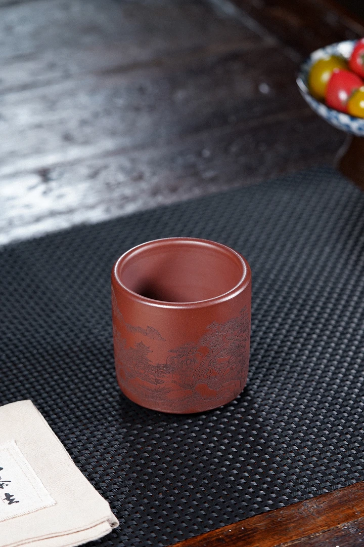 宜兴正品高端紫砂茶杯圆杯