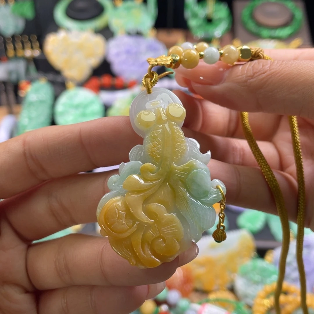 翡翠未镶嵌颈饰代编织