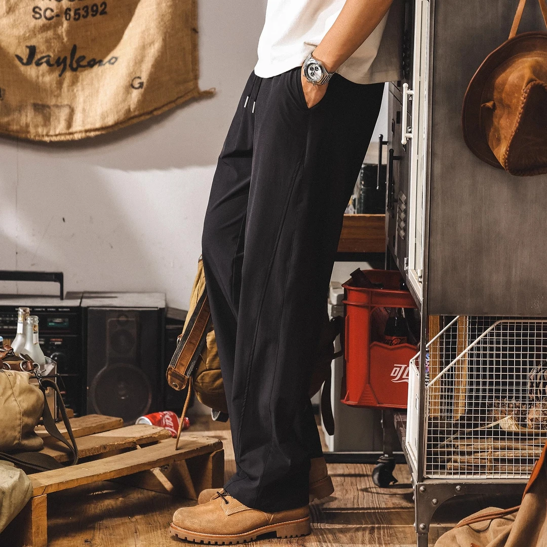 凉感冰丝裤男夏季薄款长裤子宽松潮牌2025新款速干直筒男士休闲裤