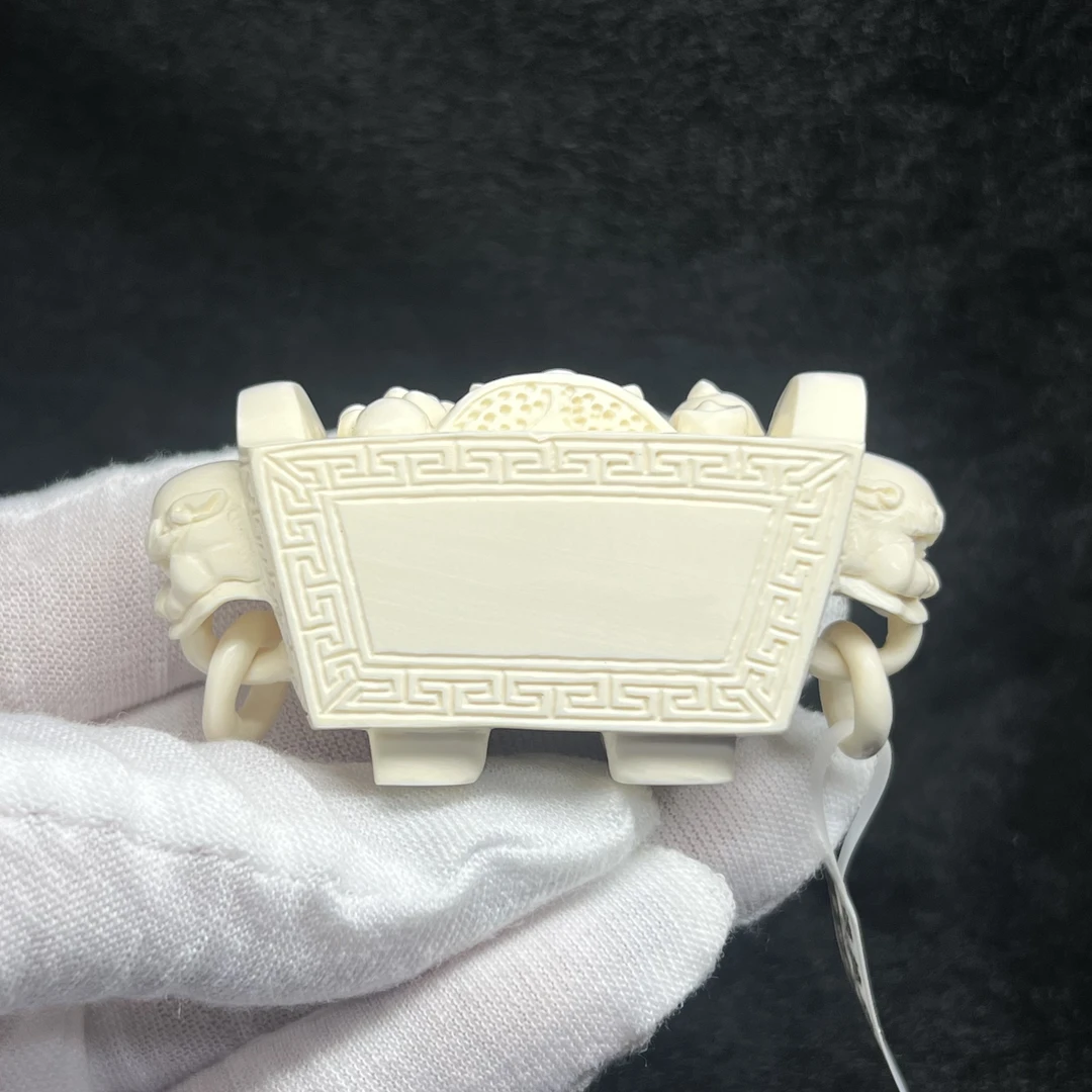 A0063聚宝盆猛犸牙工艺品