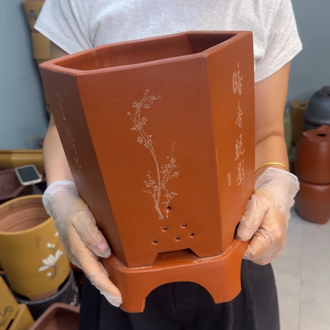 紫砂花盆紫砂口径20