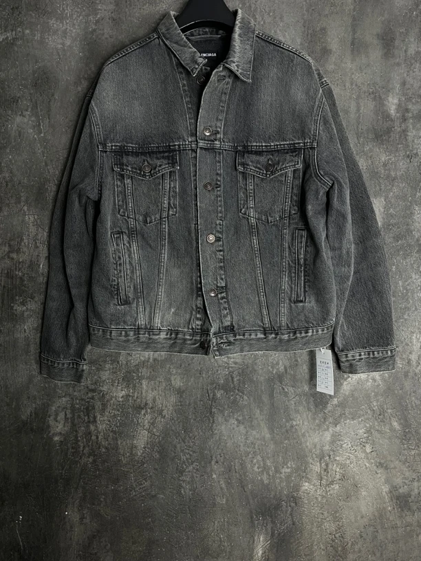全新未使用 Balenciaga/巴黎世家 背后大Logo牛仔夹克外套/01958