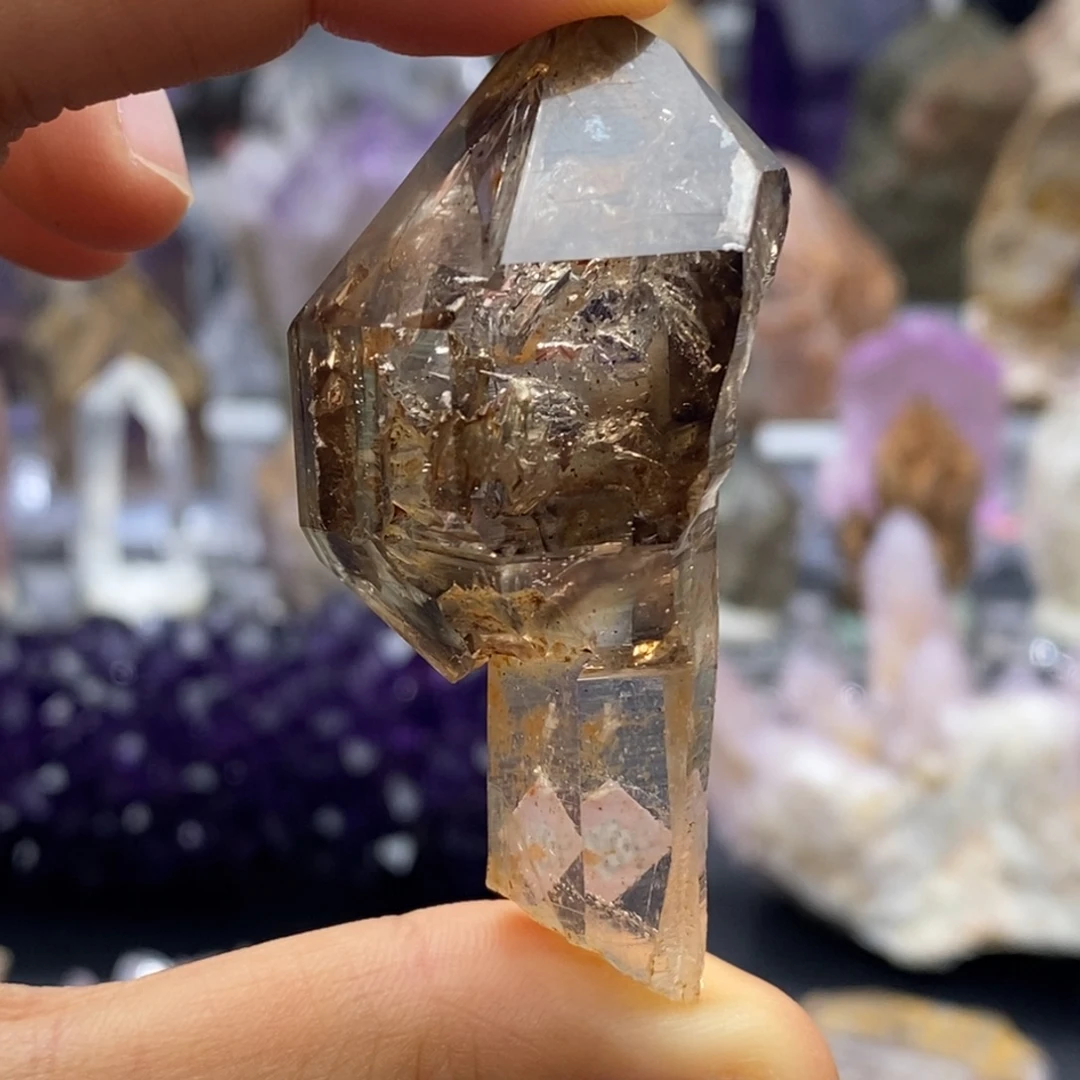 水晶未镶嵌摆件马岛权杖漏