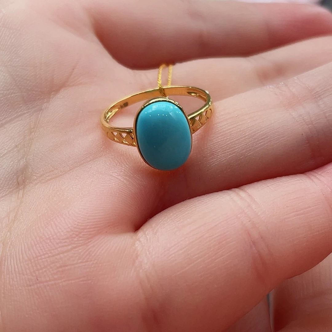 绿松石颈饰18K金镶嵌