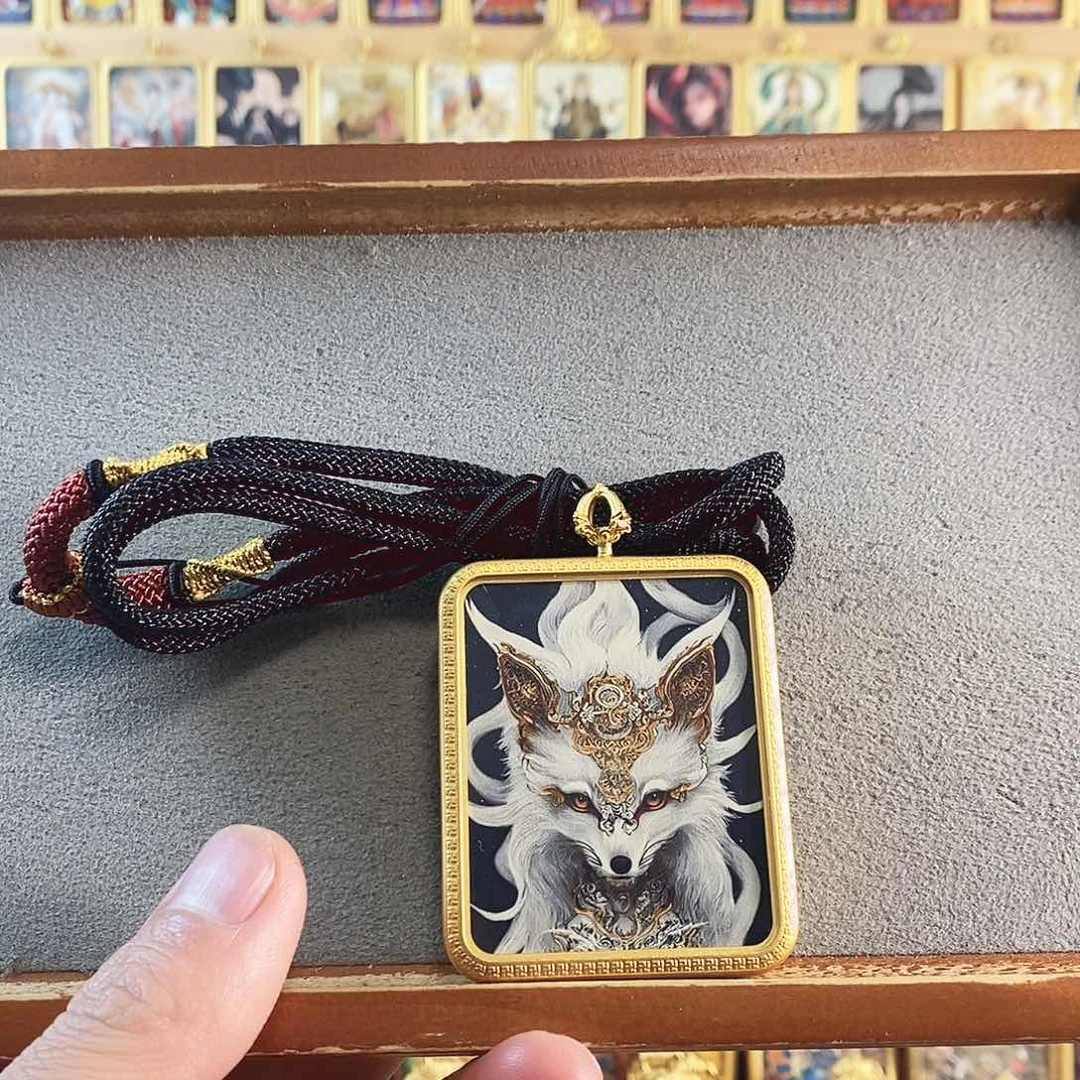 吊坠九尾狐唐卡唐卡