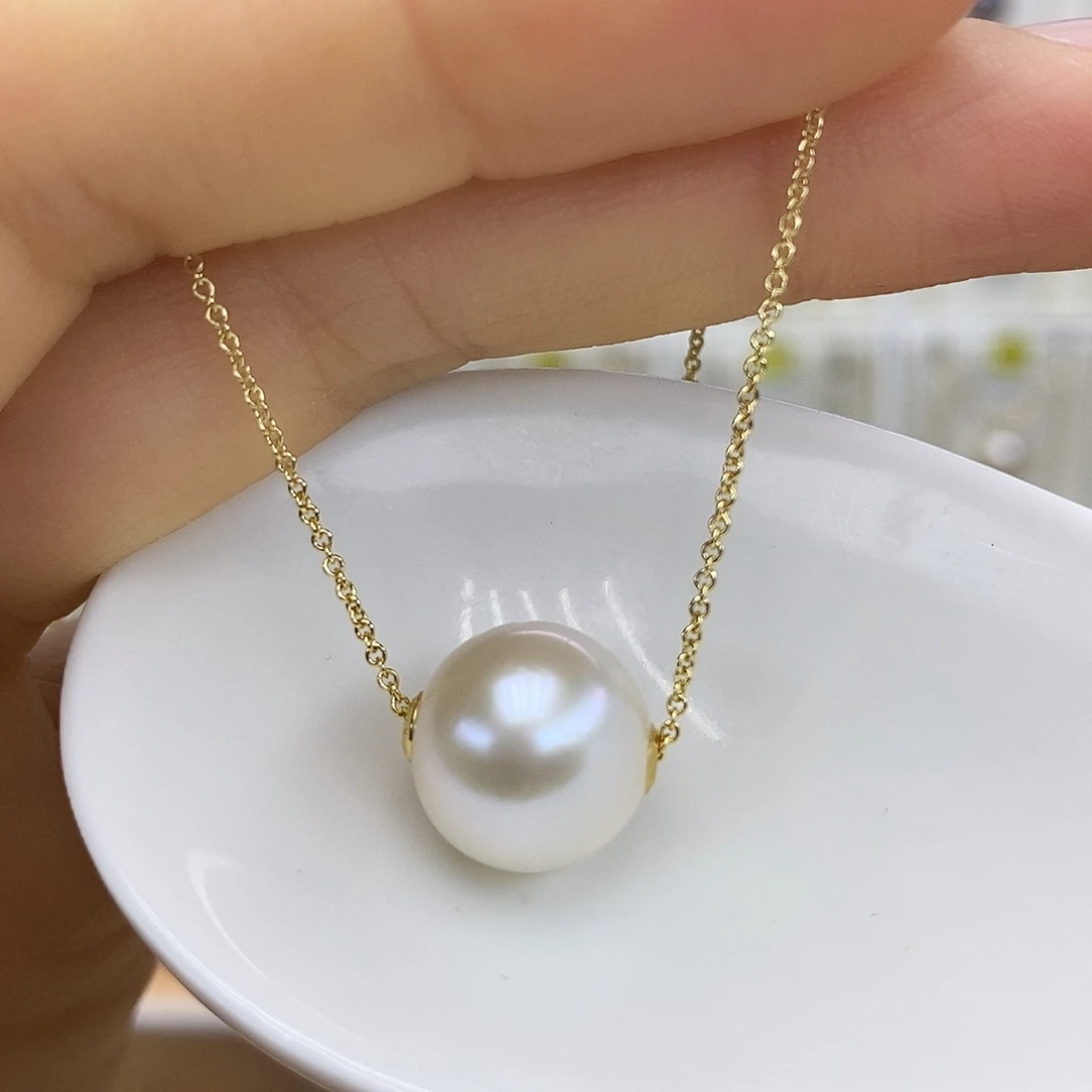 18K金镶嵌吊坠(赠链)淡水珍珠