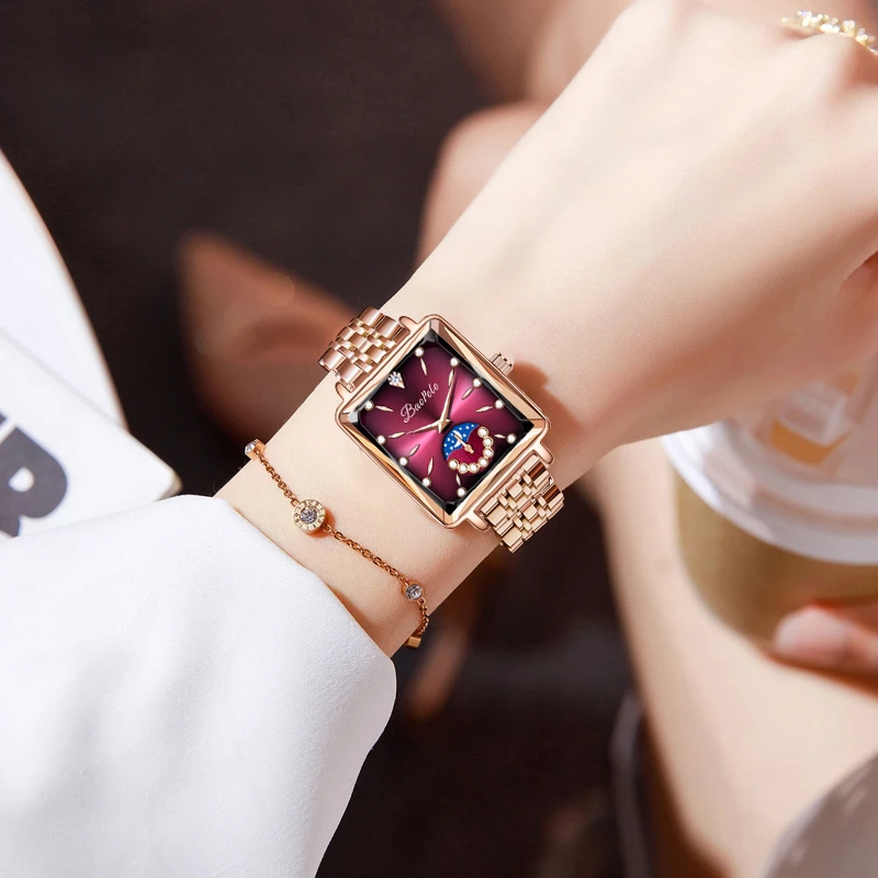 璀璨迷人气质简约轻奢时尚精致方形女士腕表WCJ