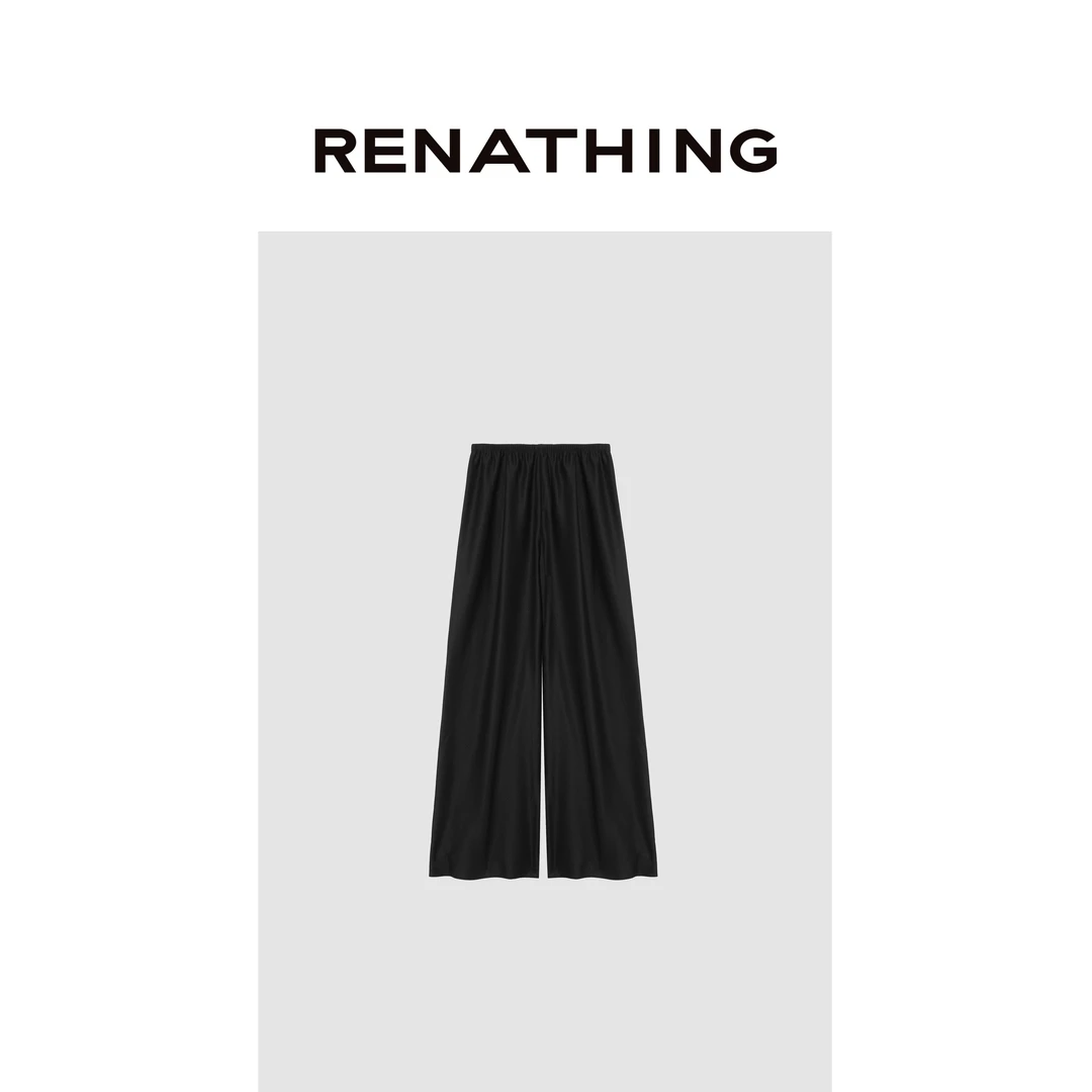 【RENATHING】简约松紧腰休闲长裤