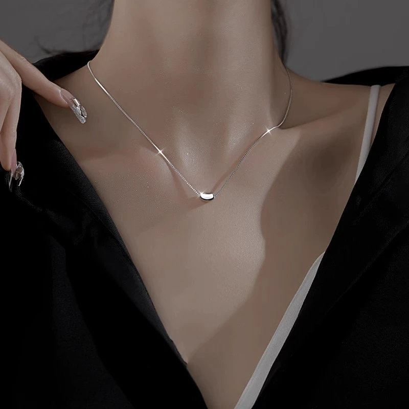 CUOOYINO/初影 链子925银 【相思豆】精致设计感项链百搭锁骨链