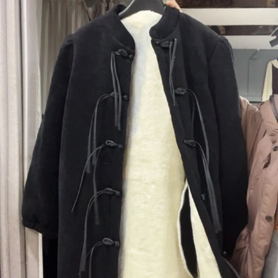 黑色国风加绒加厚福利清版