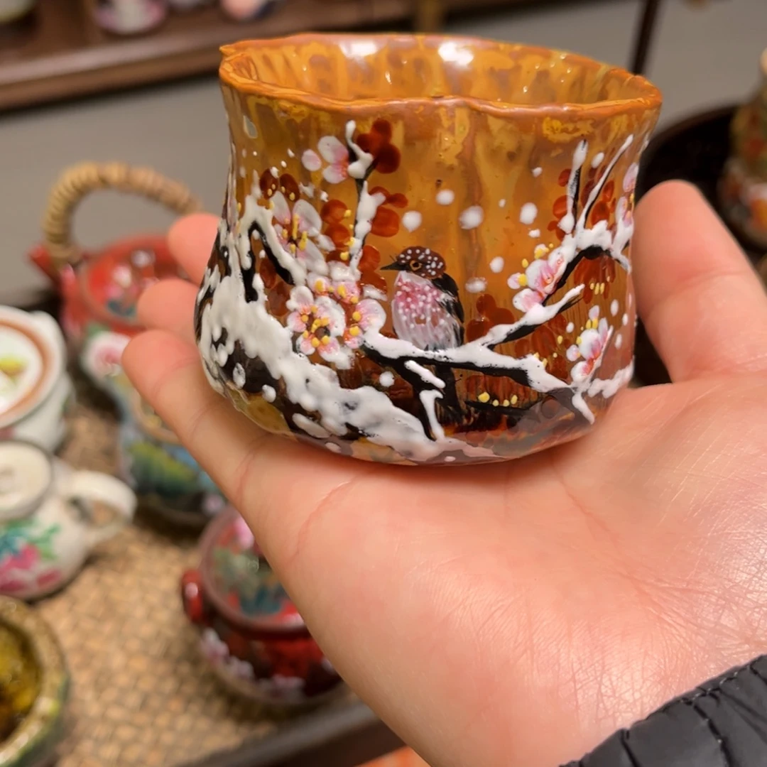柴烧手工手绘陶瓷
